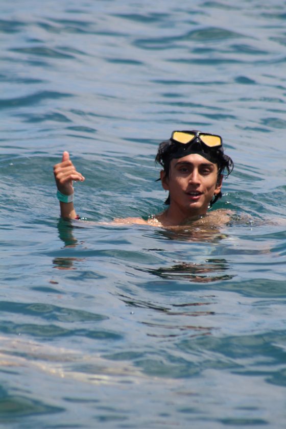Disfrutando el agua