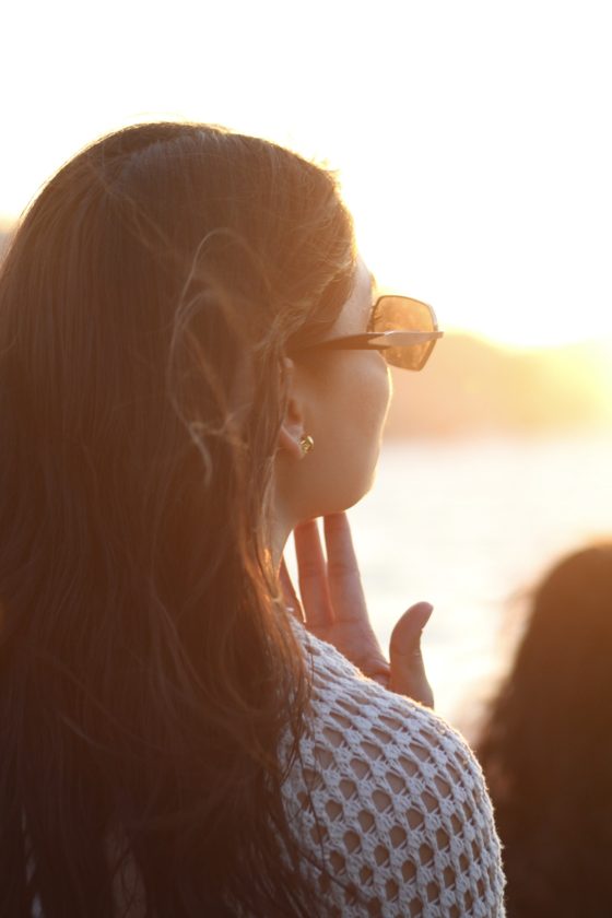 La luz del atardecer
